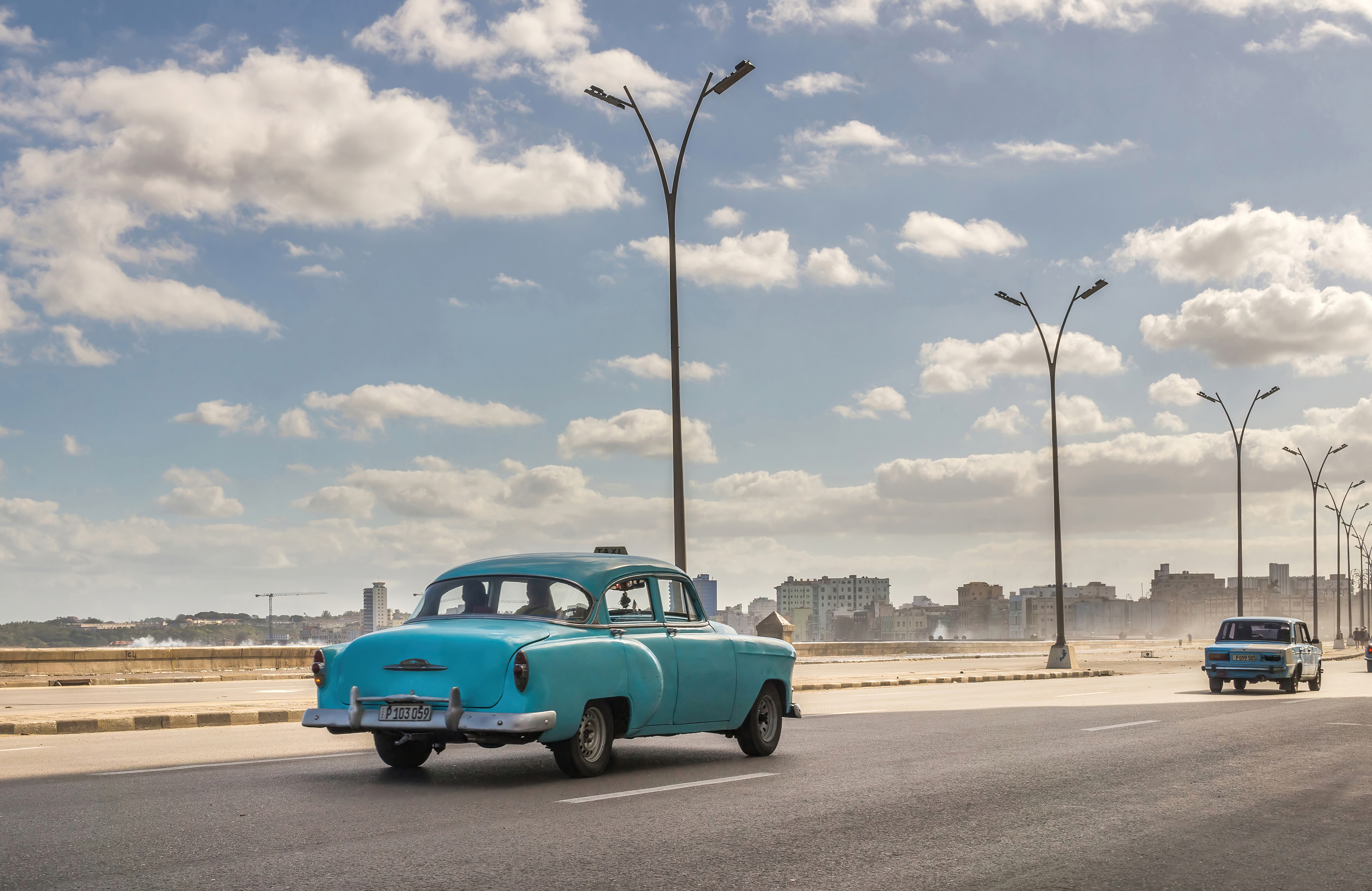 Malecón seafront boulevard in Havana, Cuba
